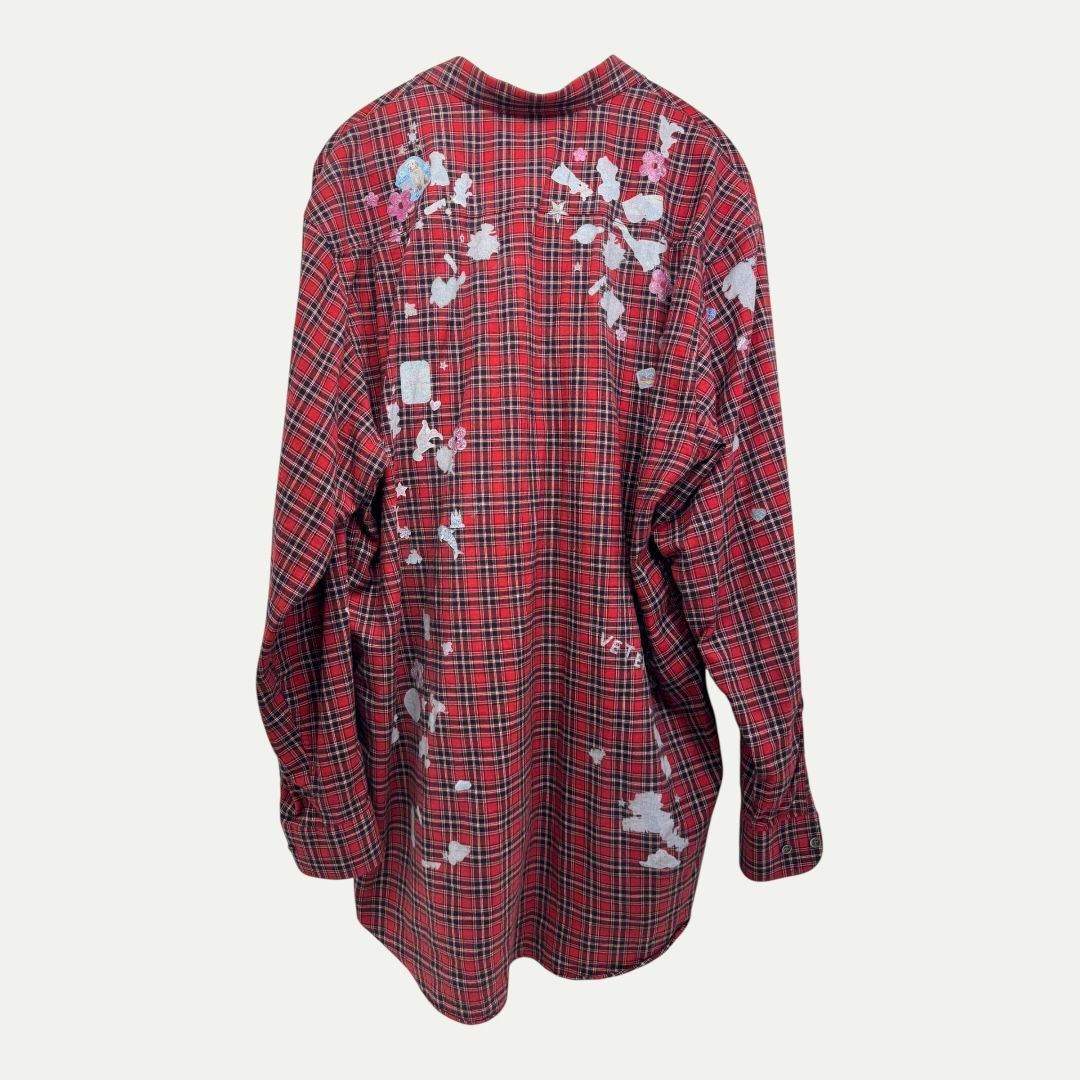 Vetements Oversized Sticker Flannel Sz S(XL)