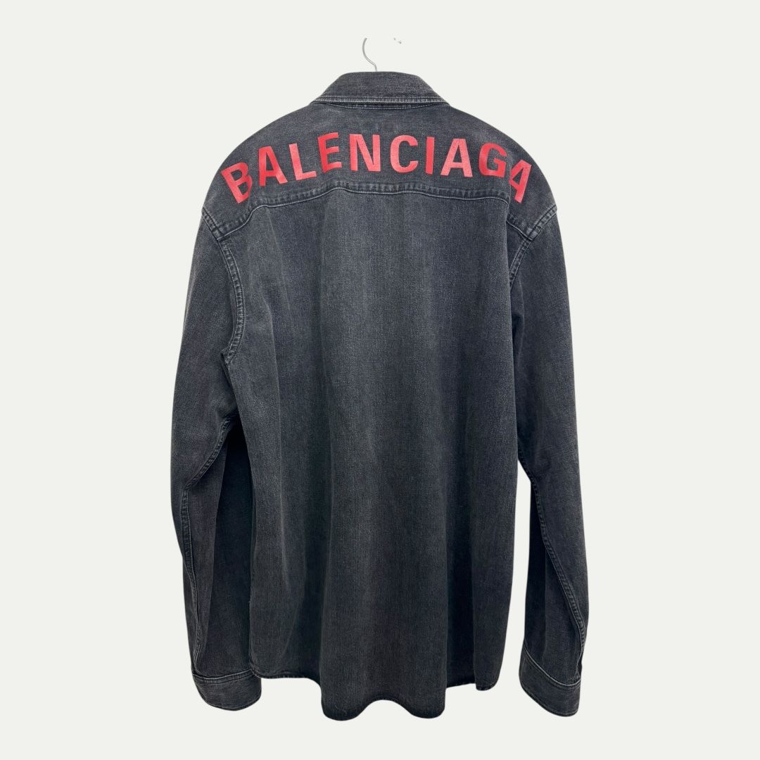 Balenciaga Dark Wash Denim Overshirt Sz 40(L)