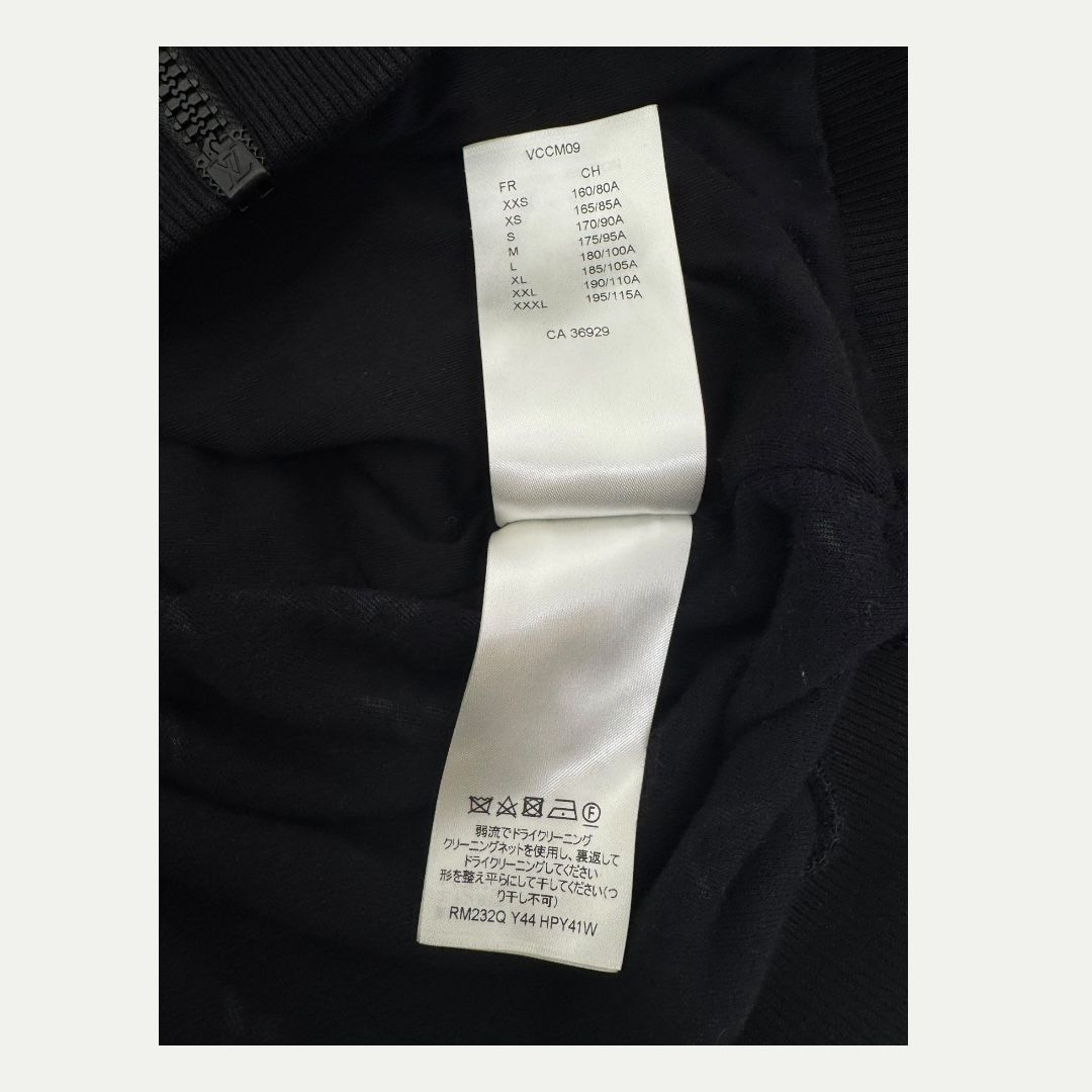Louis Vuitton Black Monogram Towel Zip Up Sz XXL(XL)