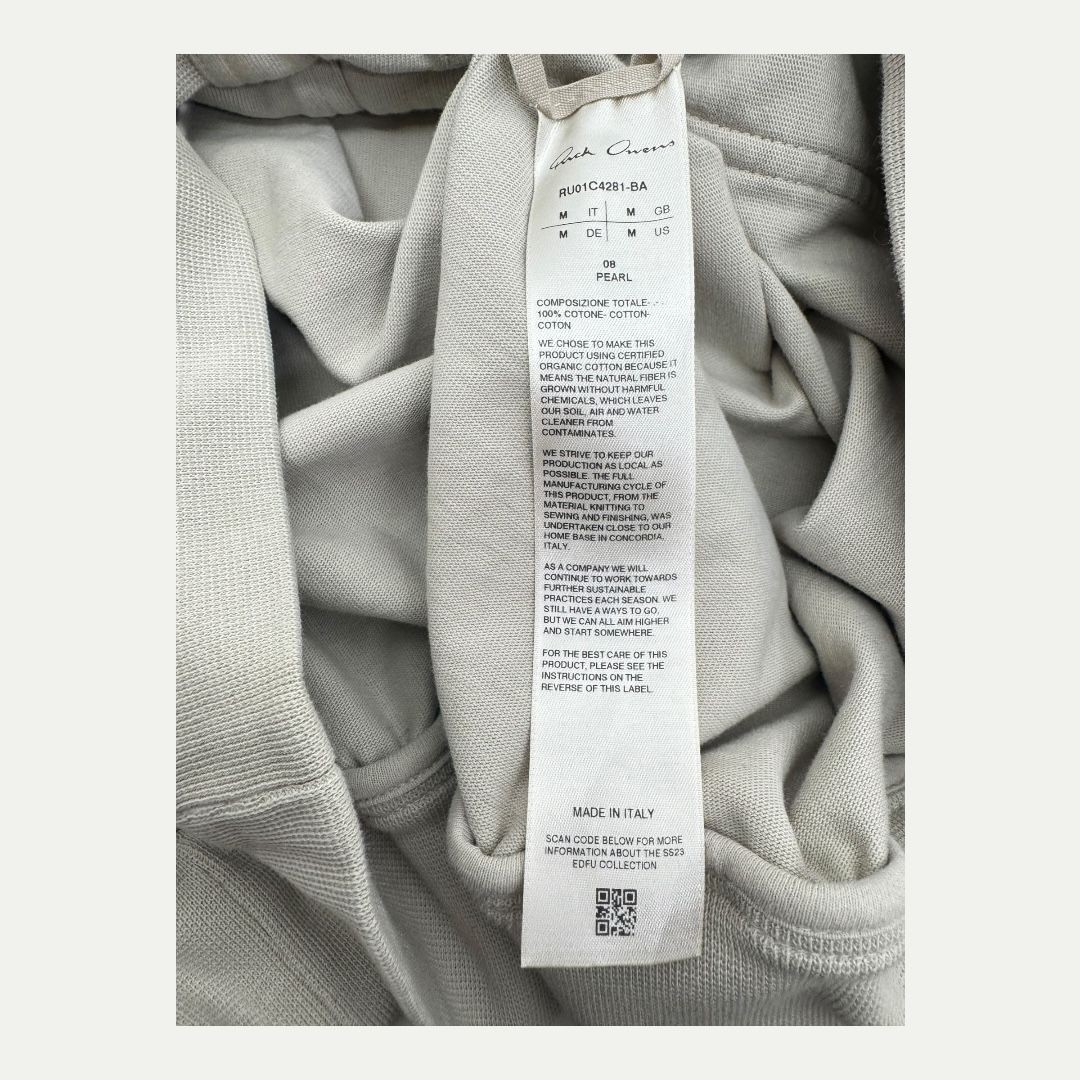 Rick Owens Off White Giacca Hoodie Sz M