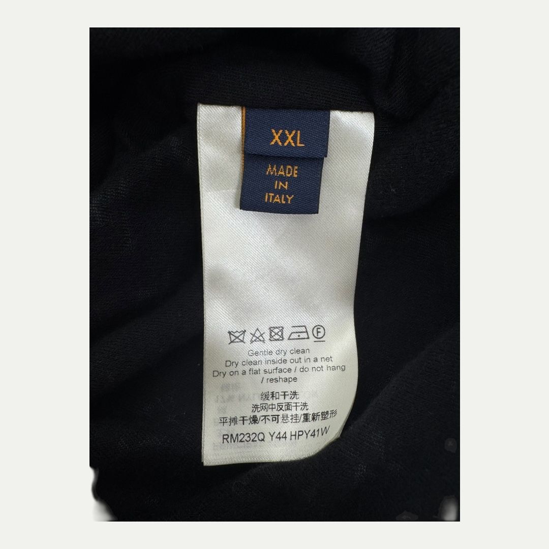 Louis Vuitton Black Monogram Towel Zip Up Sz XXL(XL)