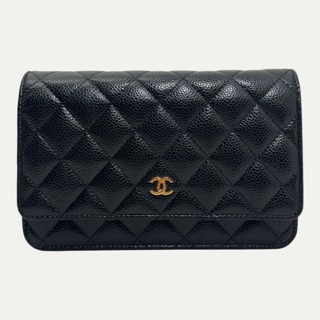 Chanel Caviar Leather Wallet On Chain