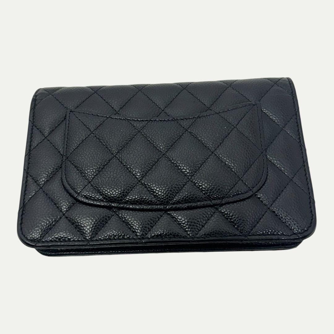 Chanel Caviar Leather Wallet On Chain