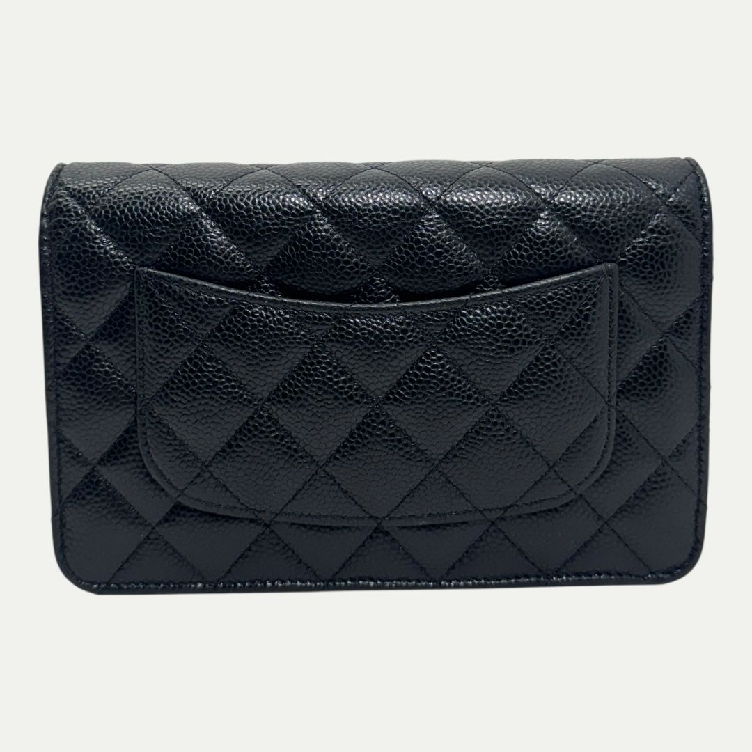 Chanel Caviar Leather Wallet On Chain