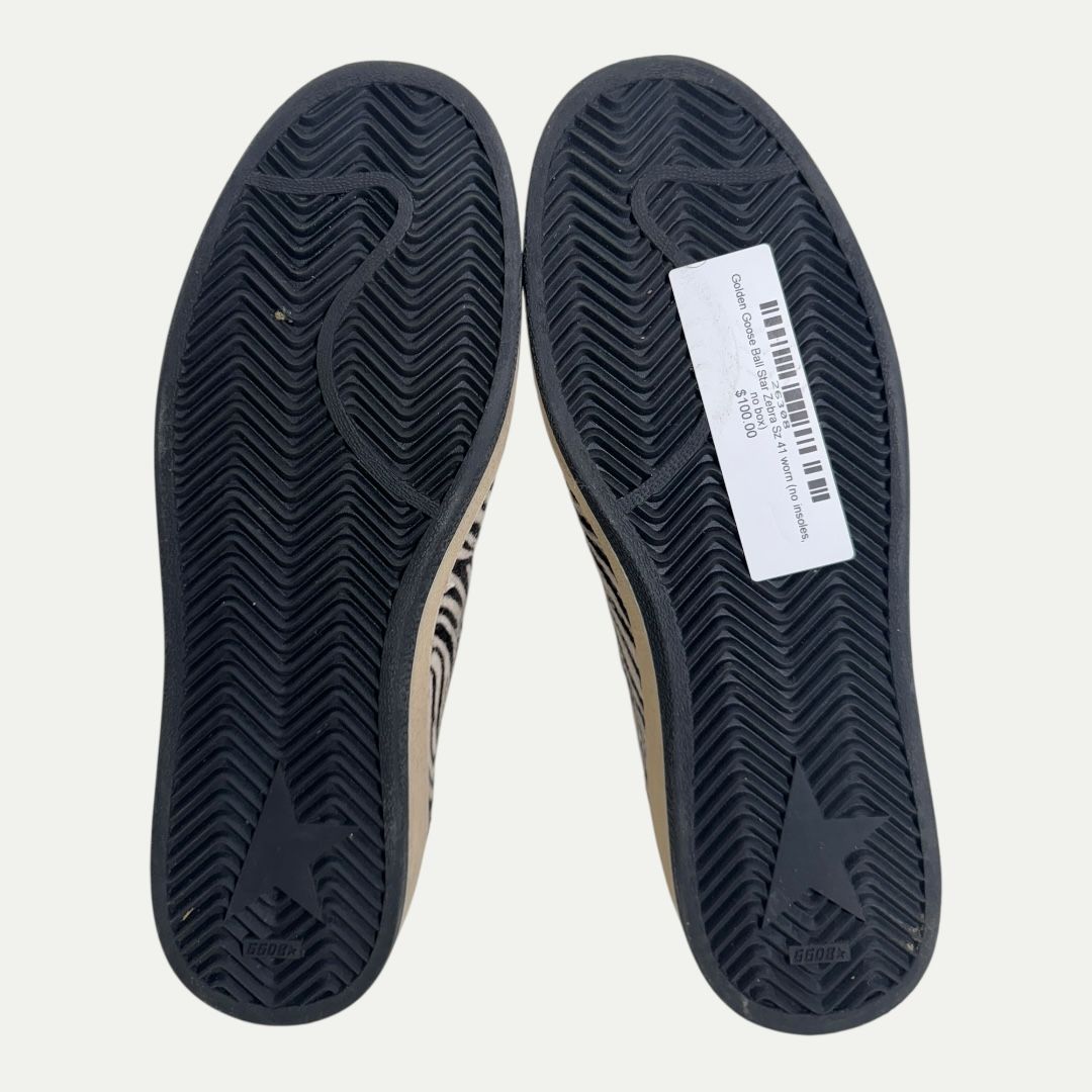 Golden Goose Ball Star Zebra Sz 41(8m/9.5w)