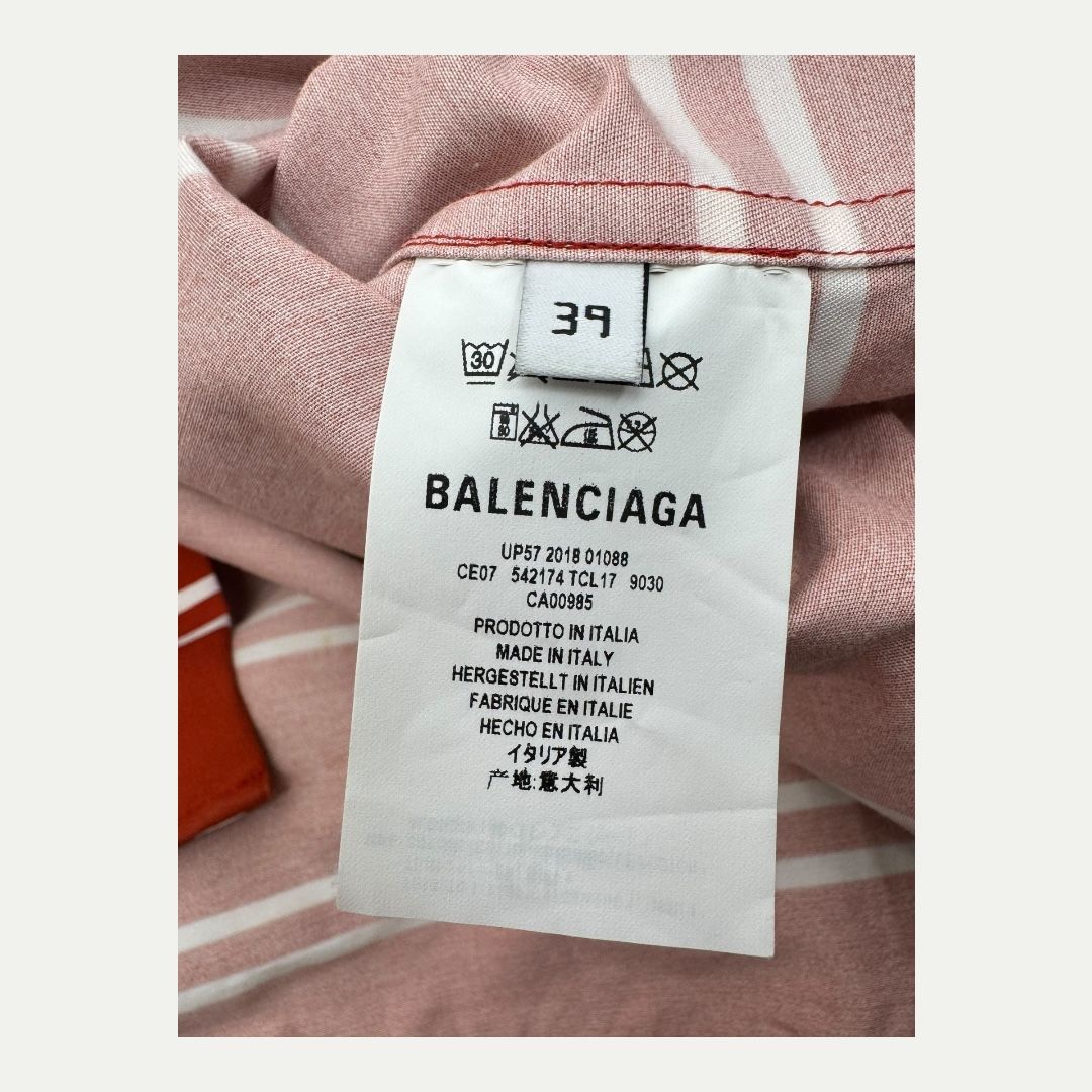 Balenciaga Striped Button Down Sz 39(XL)