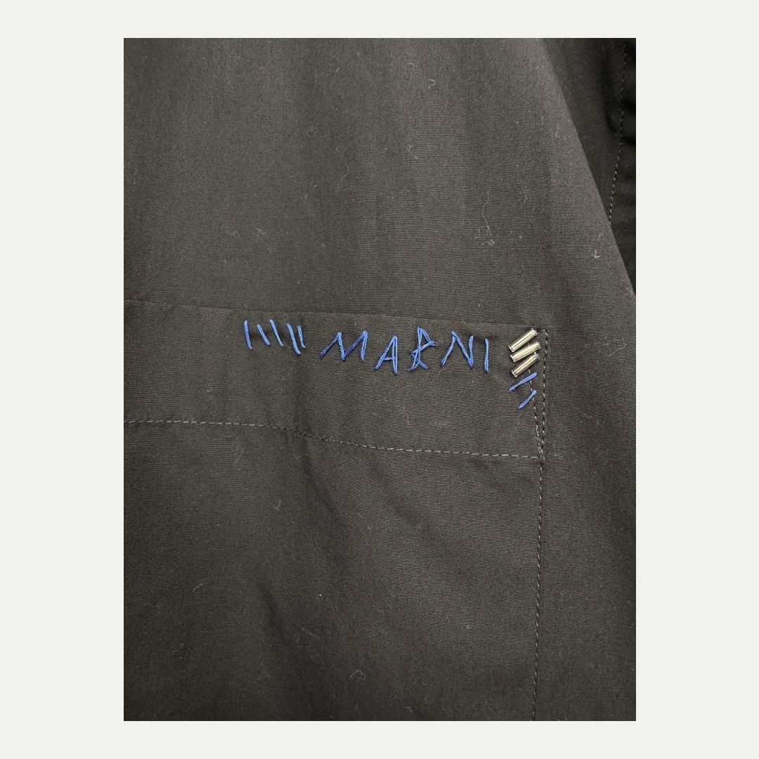 Marni Contrast Stitching Button Up Shirt Sz 52(XL)