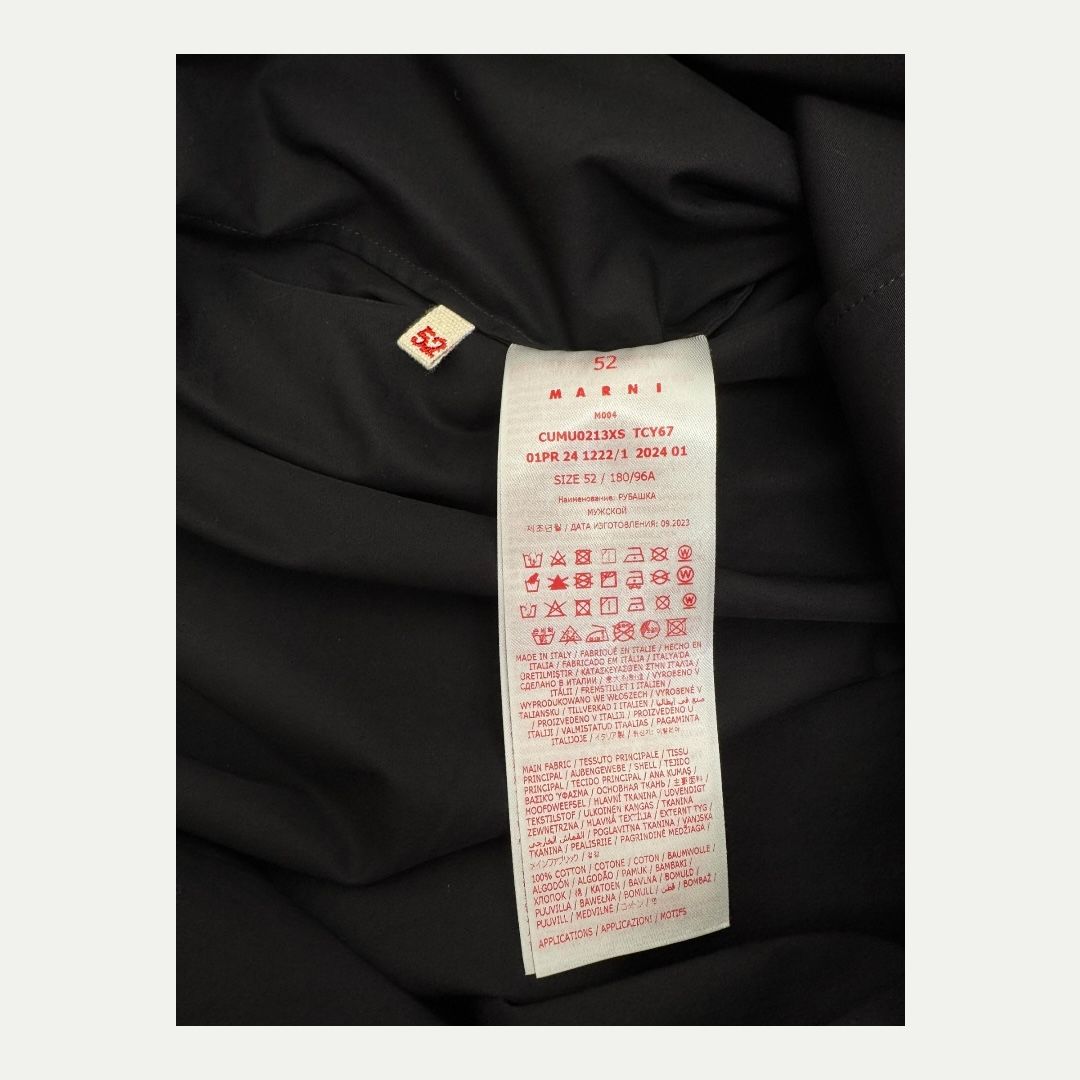 Marni Contrast Stitching Button Up Shirt Sz 52(XL)