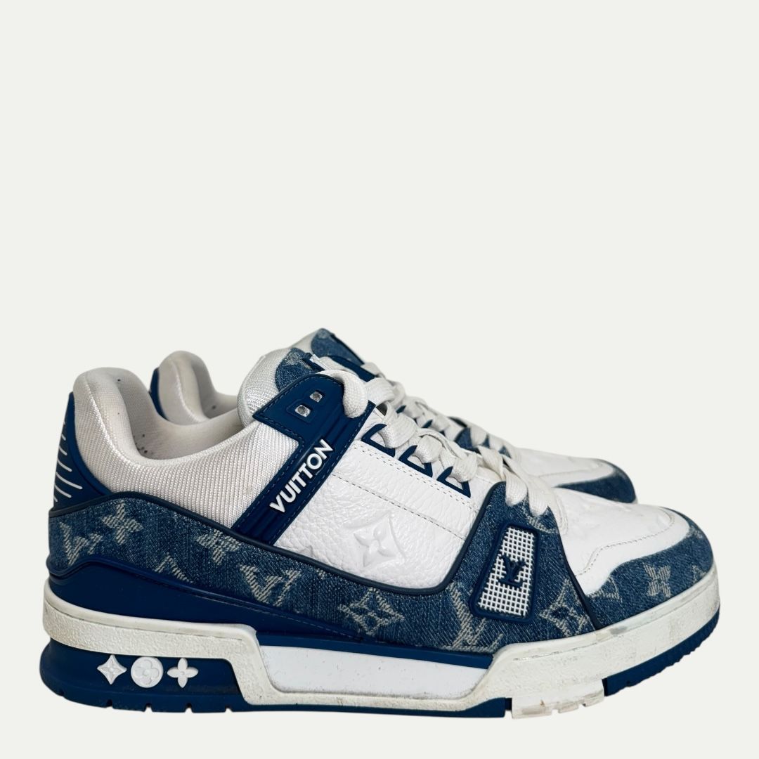 Louis Vuitton Denim Monogram Trainer Sz LV6(7.5m/9w)
