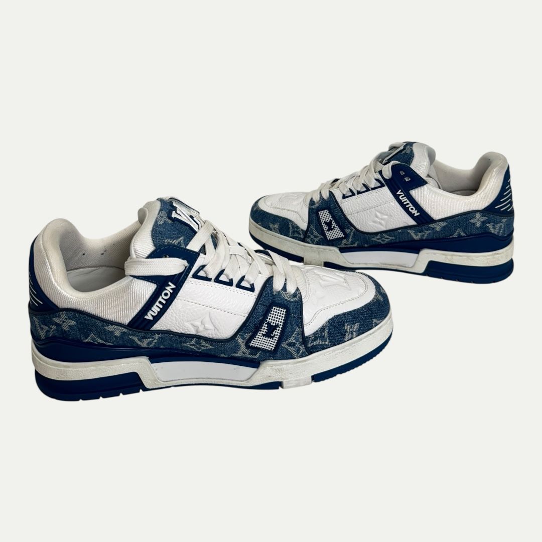 Louis Vuitton Denim Monogram Trainer Sz LV6(7.5m/9w)