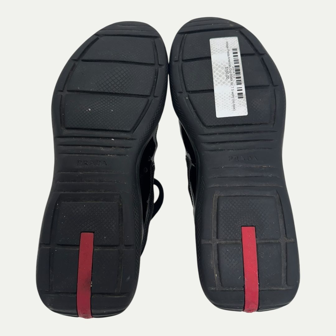 Vintage Prada Americas Cup Black Sz 7.5(8.5m/10w)