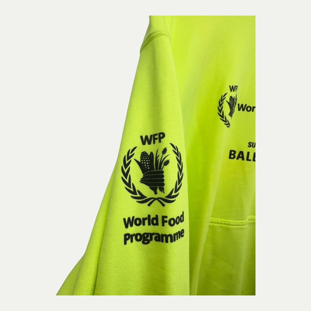 Balenciaga World Food Programme Neon Hoodie Sz XS(M)