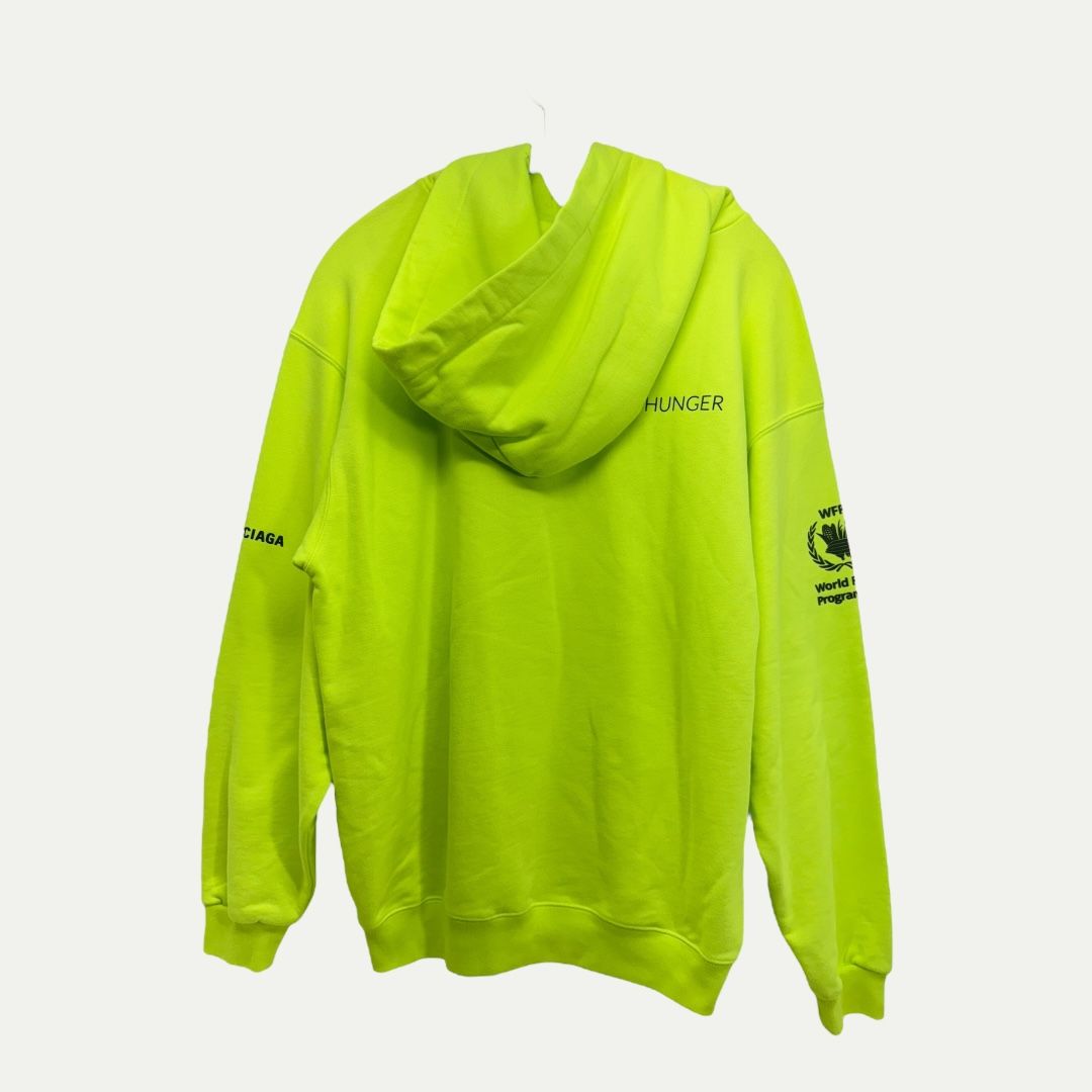 Balenciaga World Food Programme Neon Hoodie Sz XS(M)