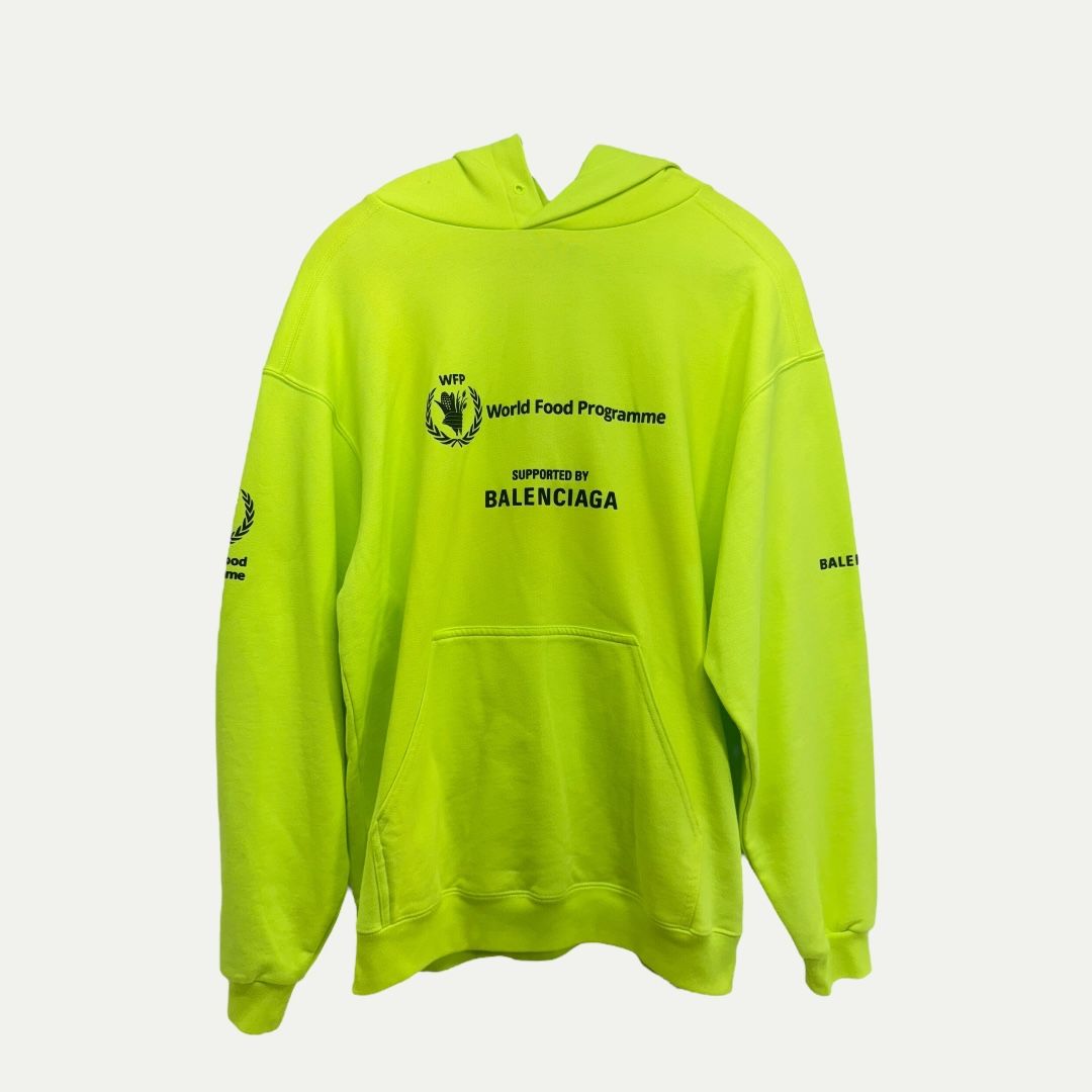Balenciaga World Food Programme Neon Hoodie Sz XS(M)