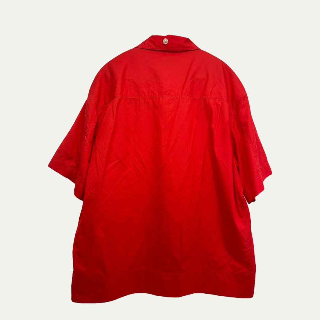 Simone Rocha Red Collared Shirt Sz L