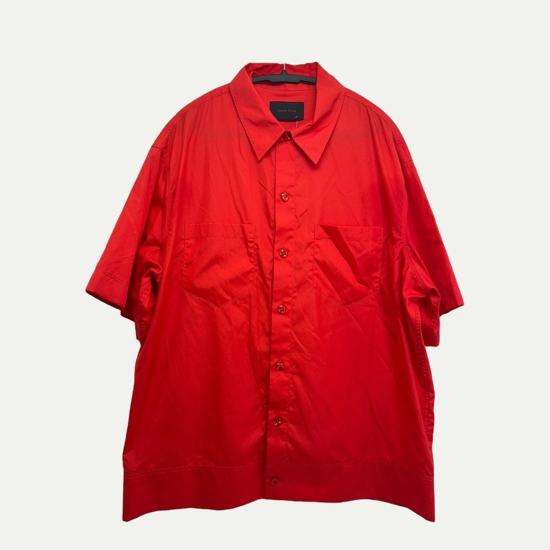 Simone Rocha Red Collared Shirt Sz L