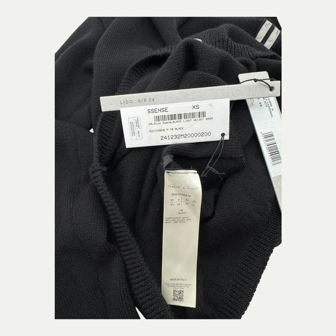 Rick Owens Peter Cardigan Sz XS