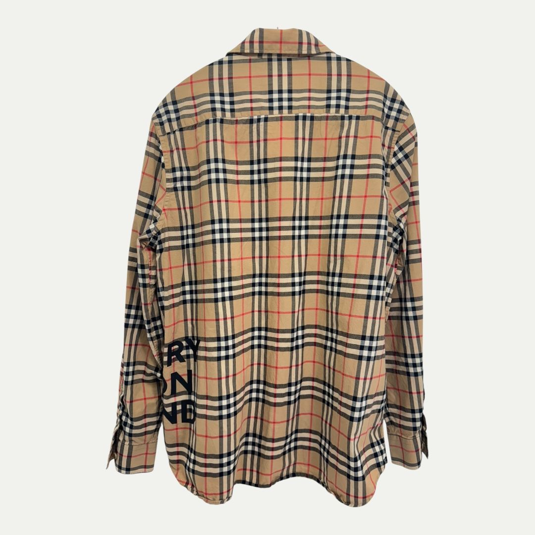Burberry Plaid Button Up Sz M