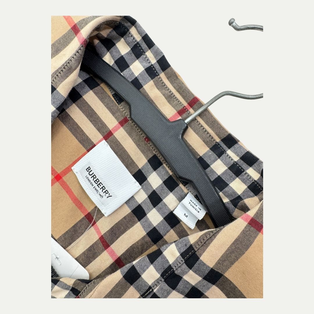 Burberry Plaid Button Up Sz M