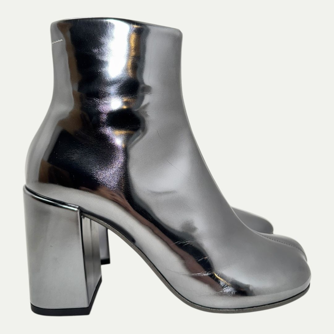 Maison Margiela MM6 Silver Ankle Boot Sz 40(10)