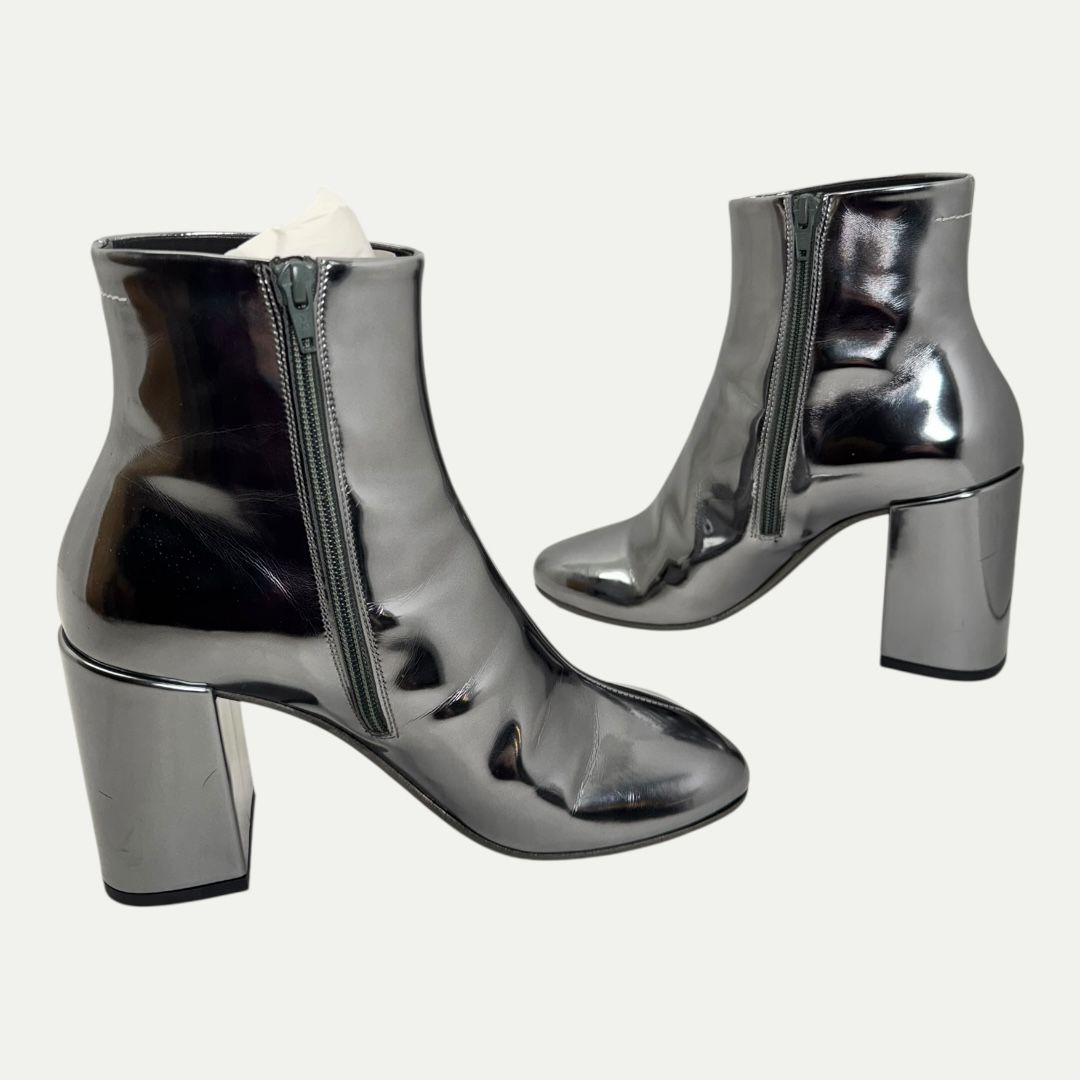 Maison Margiela MM6 Silver Ankle Boot Sz 40(10)