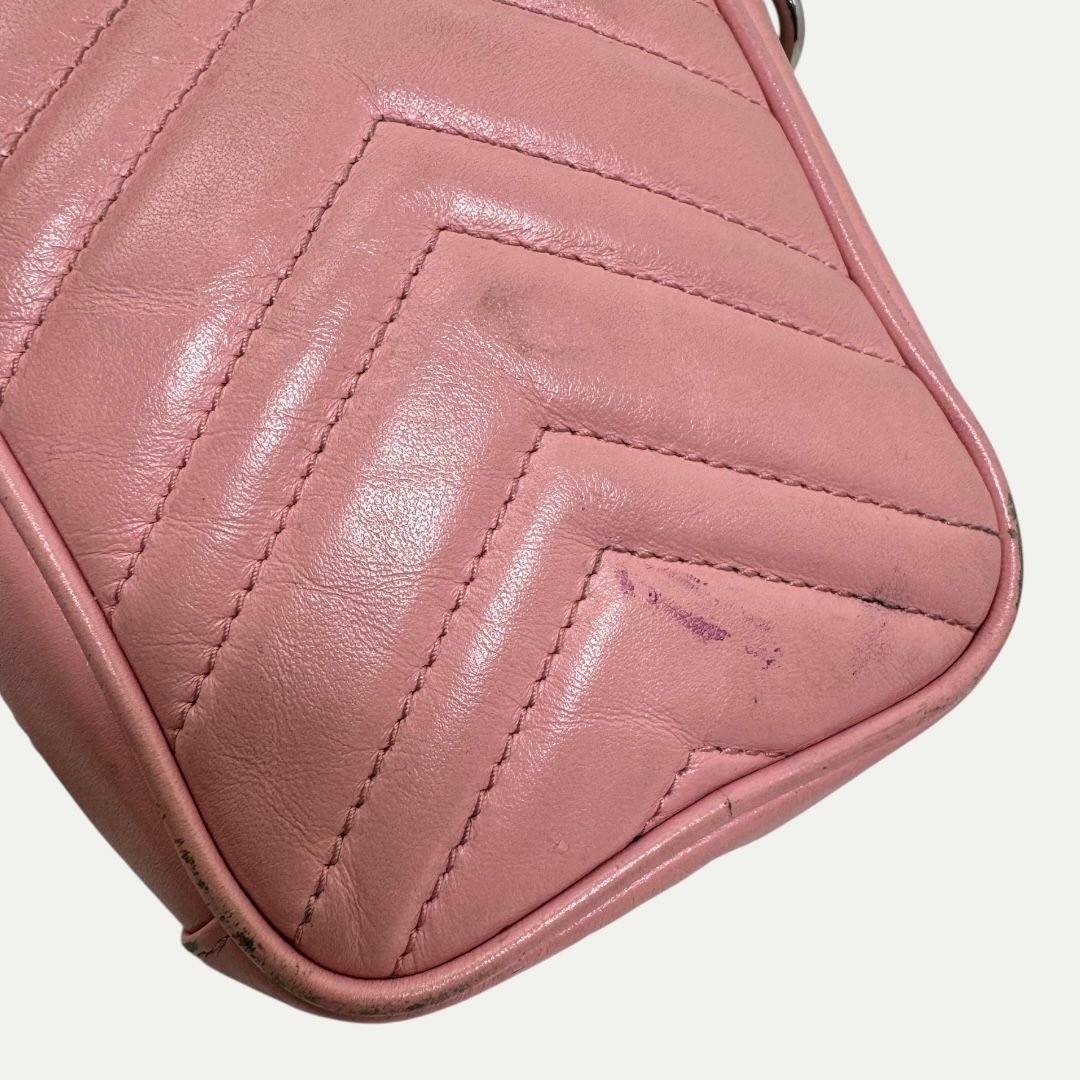 Gucci GG Pink Marmont Small Chain Bag