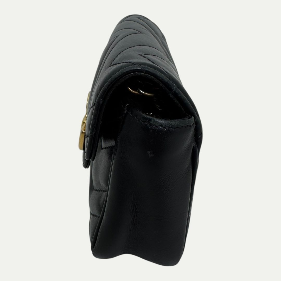 Gucci GG Black Marmont Mini Crossbody Bag