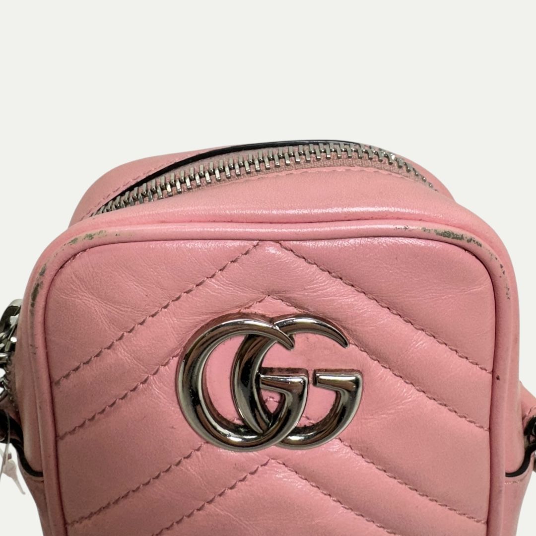 Gucci GG Pink Marmont Small Chain Bag