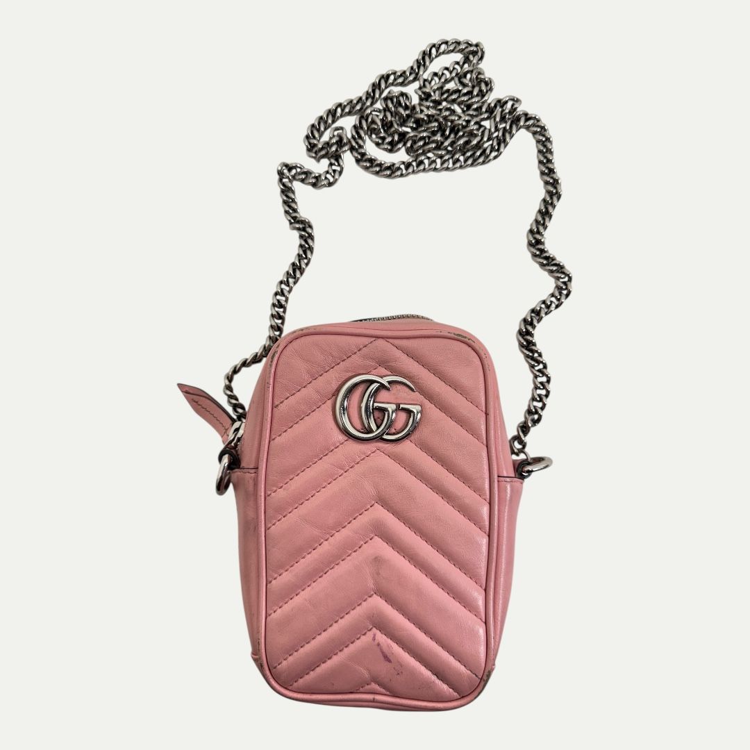 Gucci GG Pink Marmont Small Chain Bag