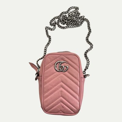 Gucci GG Pink Marmont Small Chain Bag