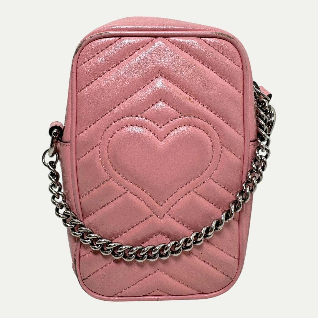 Gucci GG Pink Marmont Small Chain Bag