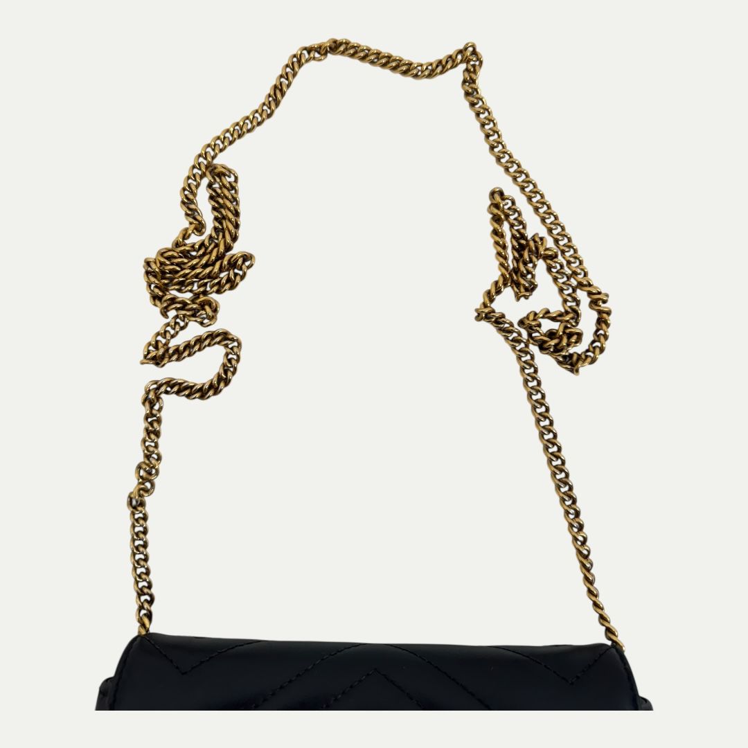 Gucci GG Black Marmont Mini Crossbody Bag