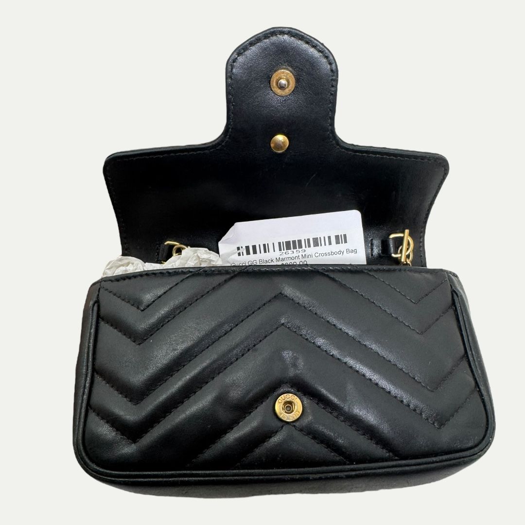 Gucci GG Black Marmont Mini Crossbody Bag