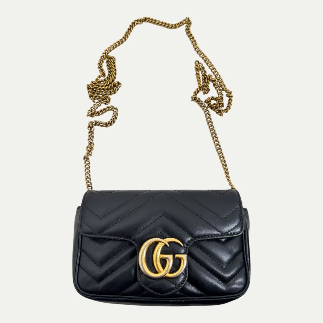Gucci GG Black Marmont Mini Crossbody Bag