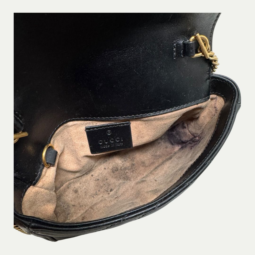 Gucci GG Black Marmont Mini Crossbody Bag