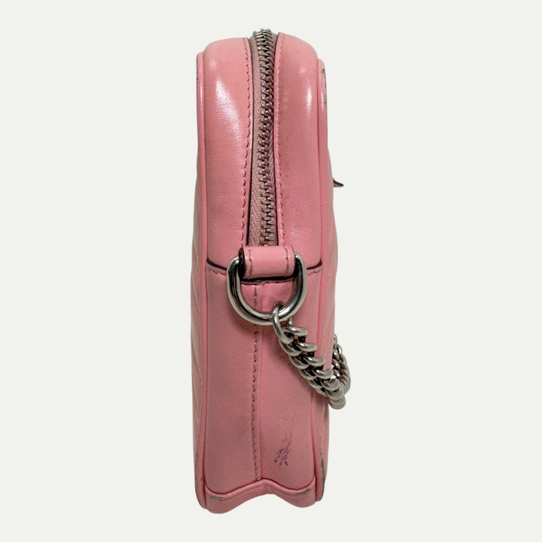 Gucci GG Pink Marmont Small Chain Bag