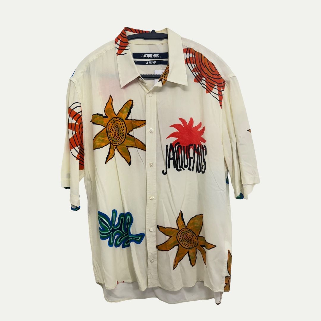 Jacquemus Le Raphia Arty Sun Shirt Sz 50(L)