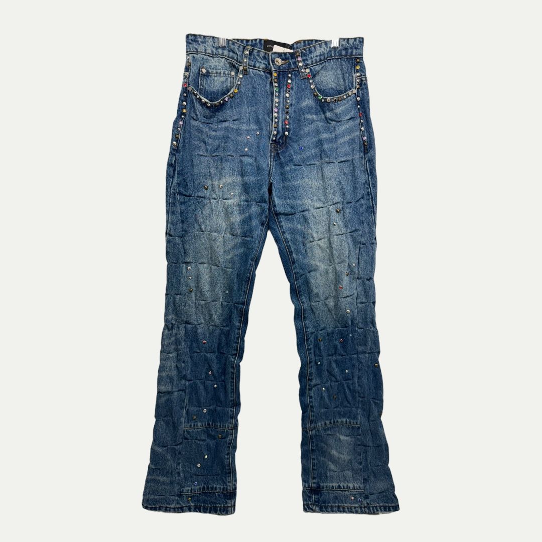 Who Decides War x Mrdr Brvdo Studded Denim Sz 30(28)