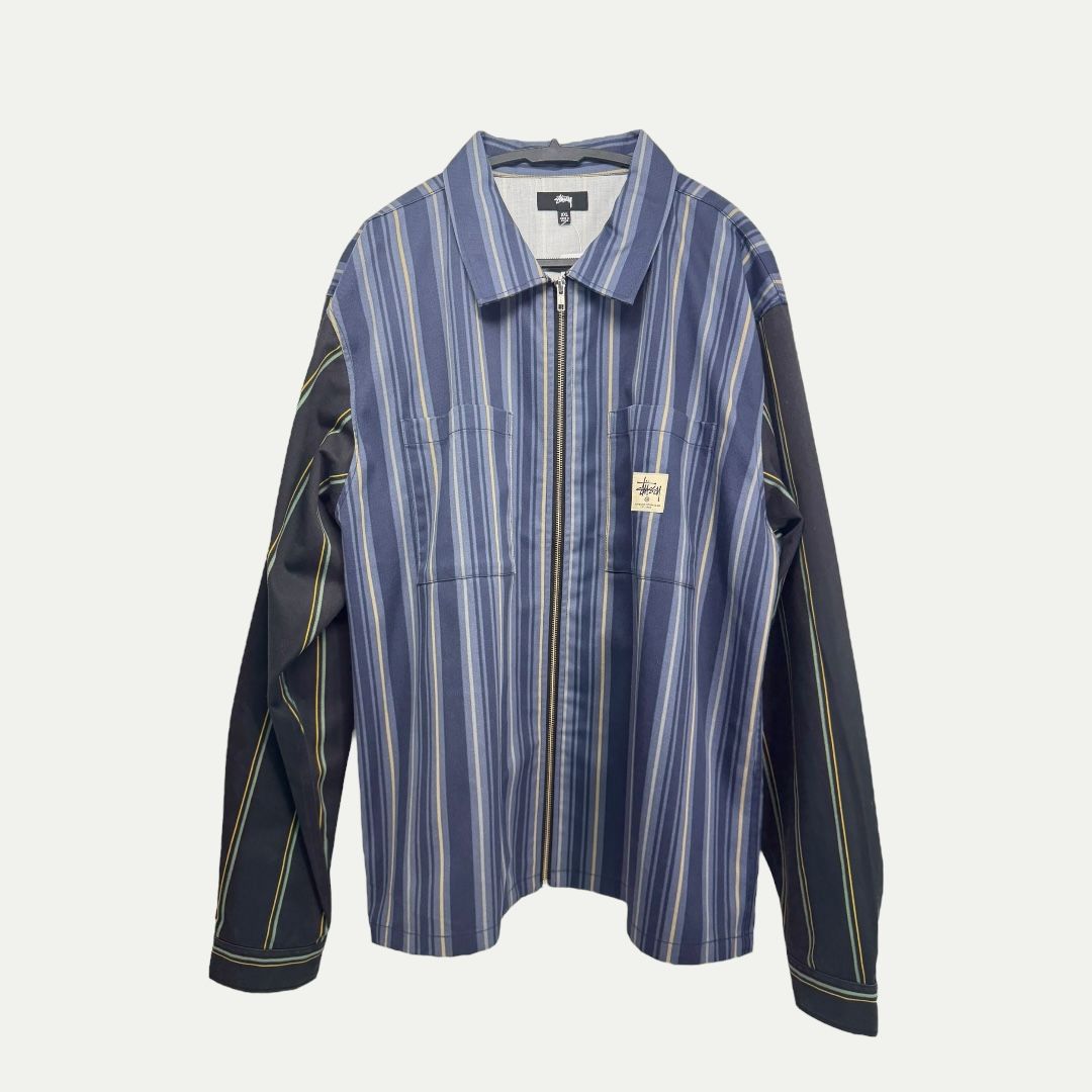 Stussy Striped Work Jacket Sz XXL