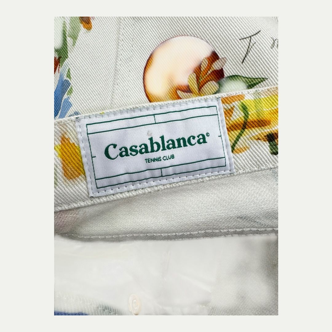 Casablanca Painted White Denim Sz 38