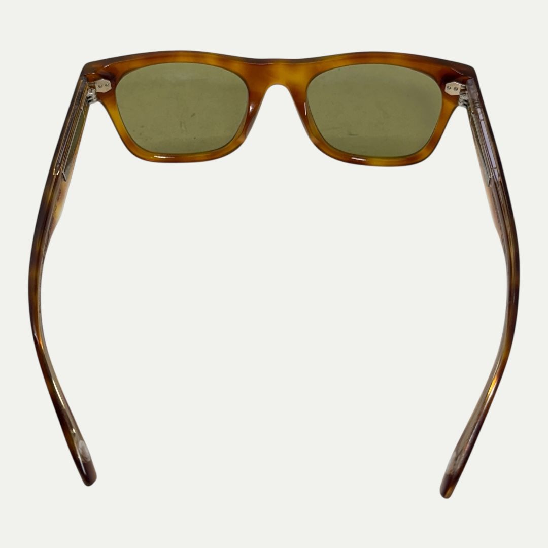 Brunello Cucinelli Tortoise Square Sunglasses.