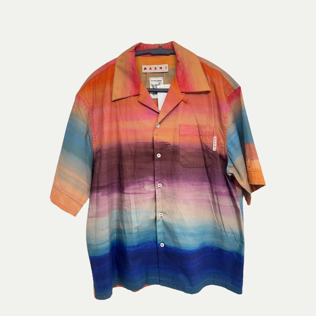 Marni Watercolor Button Up Sz 46(L)