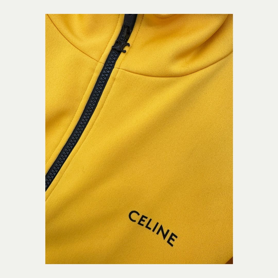 Celine Black/Yellow Track Jacket Sz S(M)