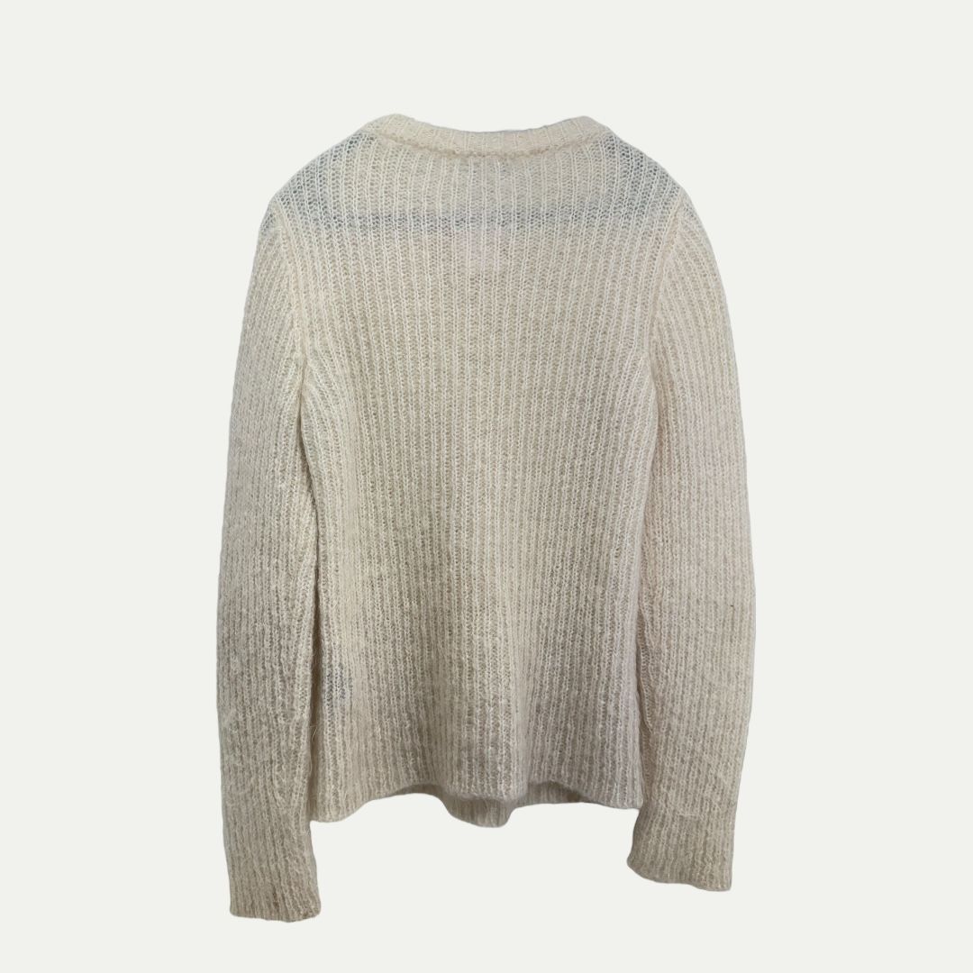 Raf Simons Cream Mohair Knit Sz L(M)