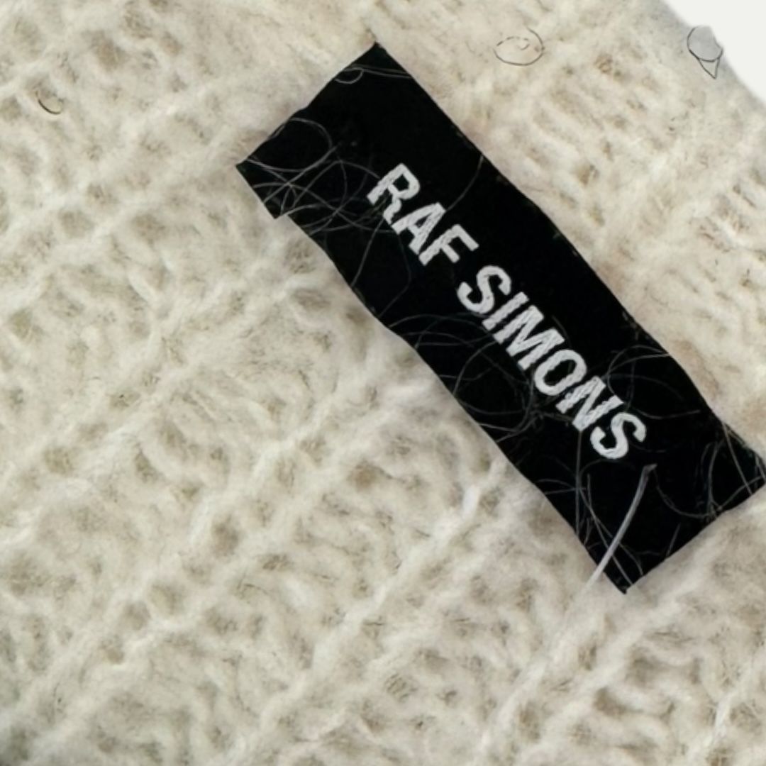 Raf Simons Cream Mohair Knit Sz L(M)