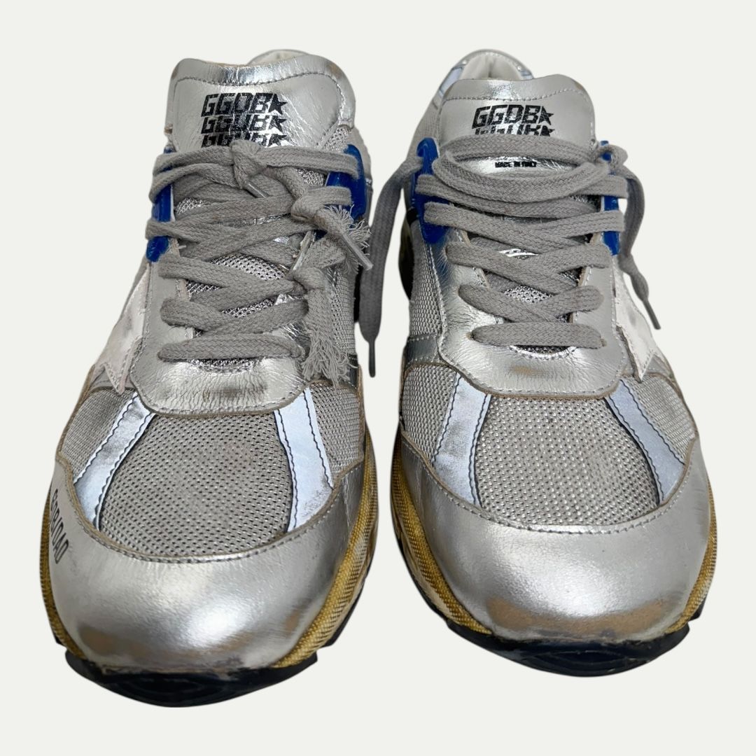 Golden Goose Silver/Blue Dadstar Sz 40(9.5w/8m)