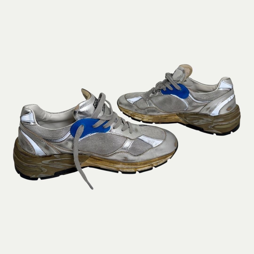 Golden Goose Silver/Blue Dadstar Sz 40(9.5w/8m)