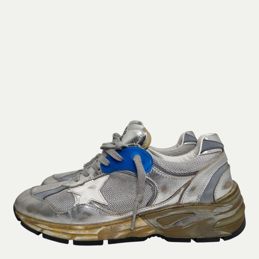 Golden Goose Silver/Blue Dadstar Sz 40(9.5w/8m)