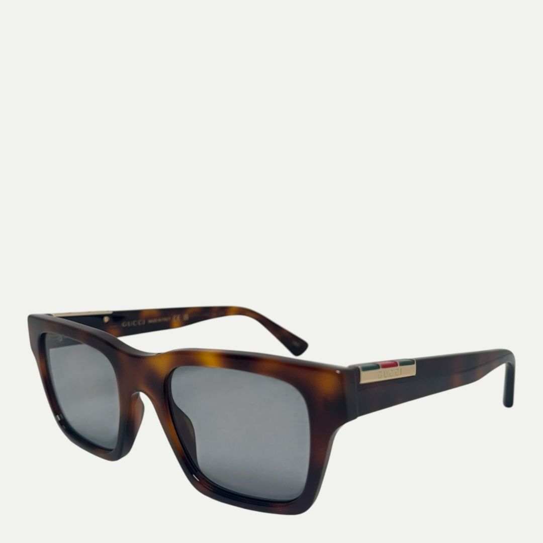 Gucci Cruise Rectangle Tortoise Sunglasses