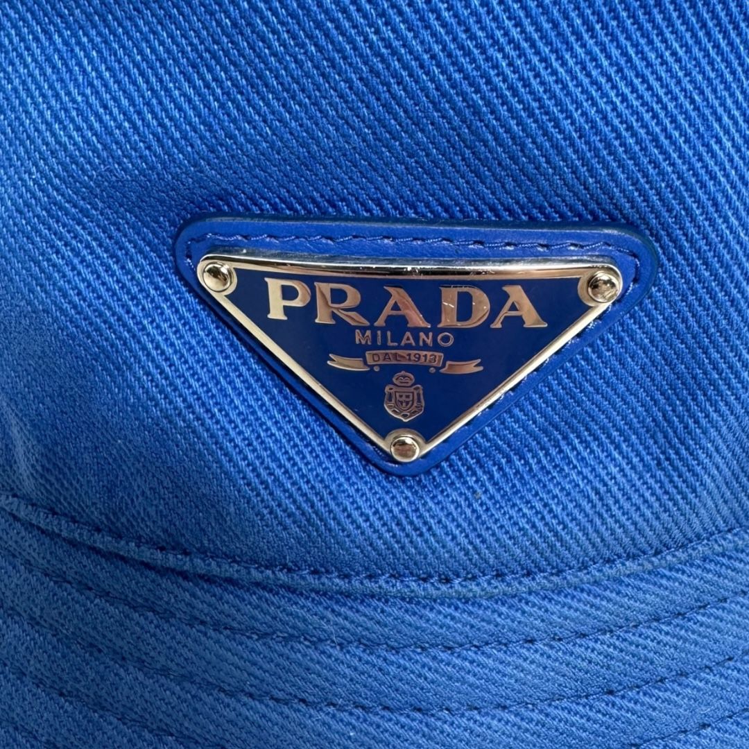 Blue Prada Bucket Hat Sz XL